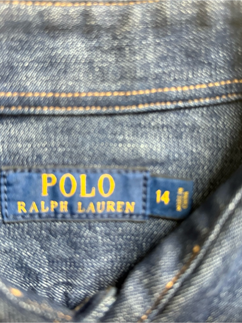 Polo Ralph Lauren denim shirt dress in a classic dark blue wash. - Picture 4 of 7